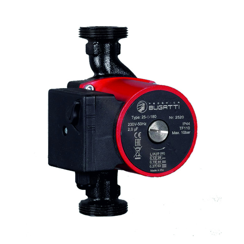 Насос циркуляционный Federica Bugatti 25/6, 180 мм